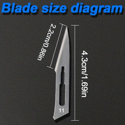 10pcs Carbon Steel No. 11 Special Sharp Blade