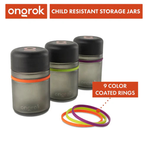 Ongrok - 180mL Child Resistant 3-Pack Jar