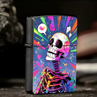 Colourful Skull Design Lighter Case