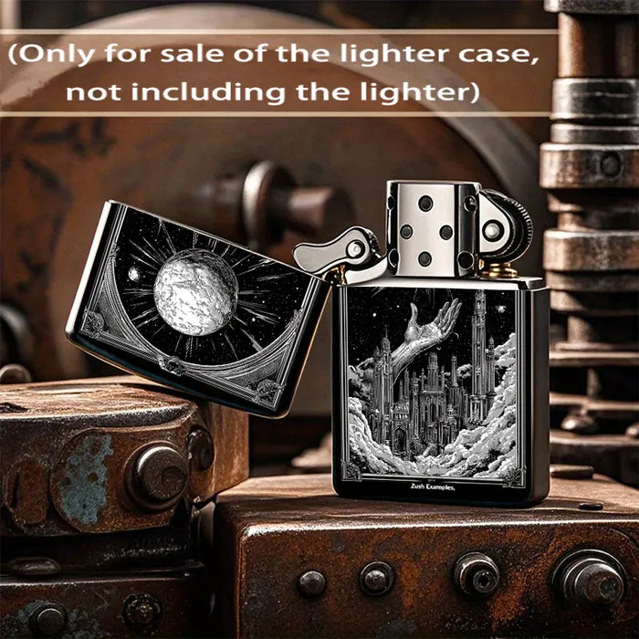 2D Enchanted Castle & Moonlight Scene Lighter Case