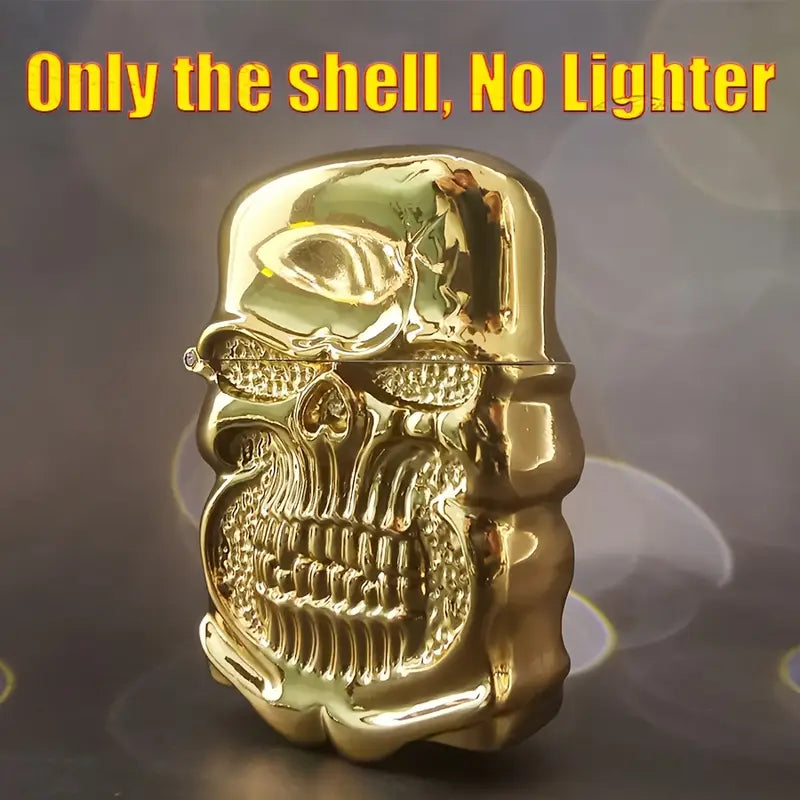 3D Relic Skull Double-Sided Bone Pattern Protective Lighter Case