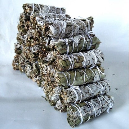 4" White Sage & Eucalyptus Smudge Stick