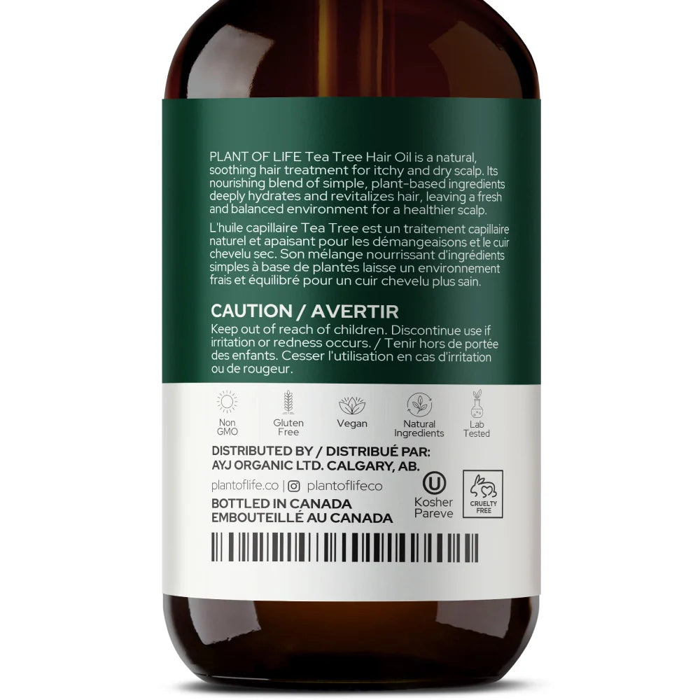 Plant of Life - 4oz Tea Tree Hair & Scalp Oil