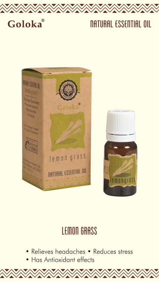 Goloka - Lemon Grass Natural & Undiluted Essential Oil 10ml