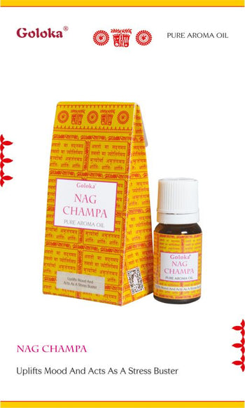 Goloka Nag Champa Aroma Oil 10Ml