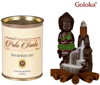 Goloka Backflow Cones - Palo Santo Backflow Incense 24 Cones