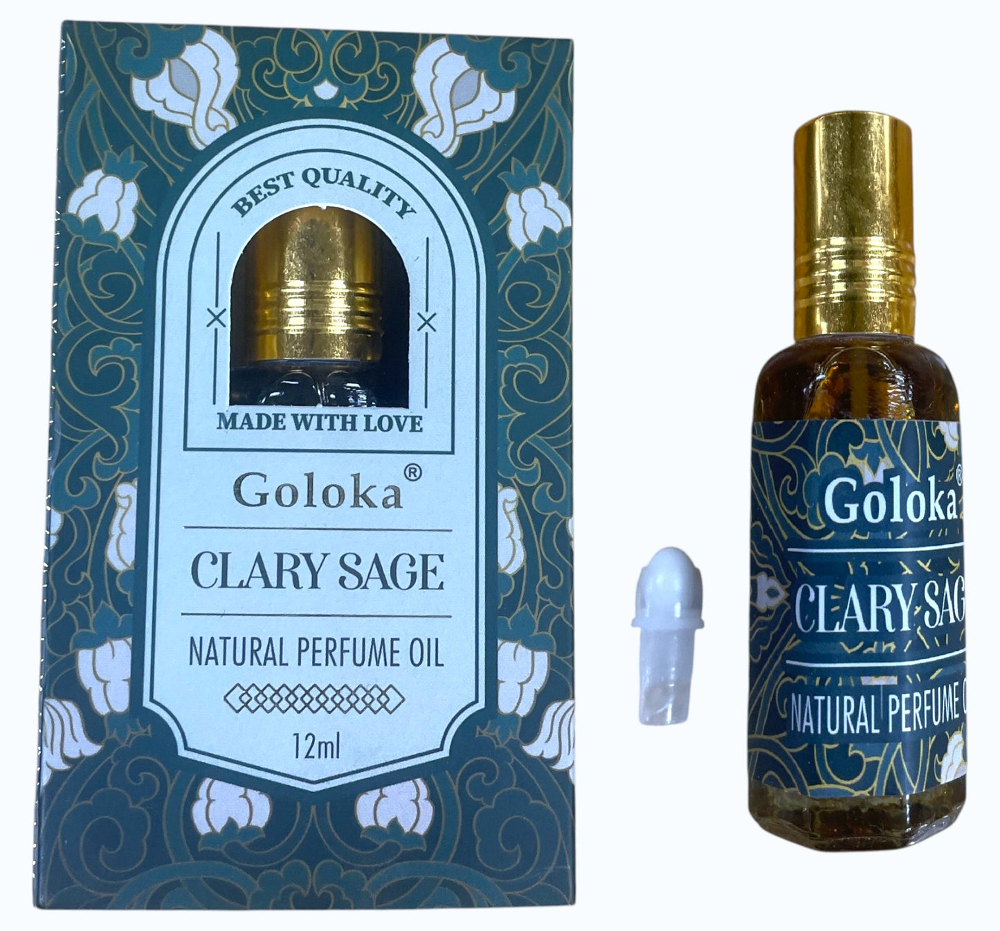 Goloka Clary Sage Natural Perfume Oil (Attar) 12 ml