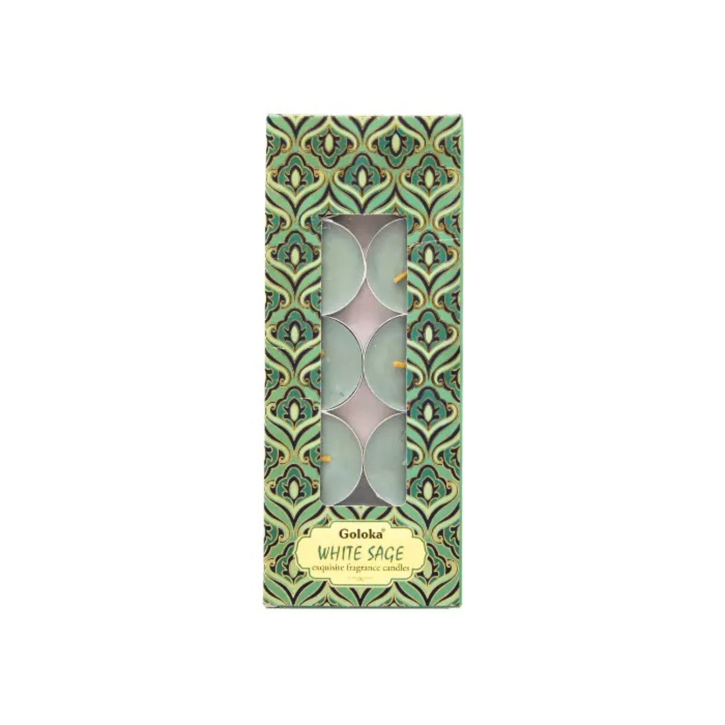 Goloka - White Sage 10pk, 11g Tea Light Candle