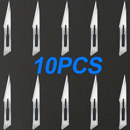 10pcs Carbon Steel No. 11 Special Sharp Blade
