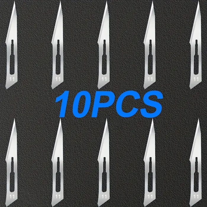 10pcs Carbon Steel No. 11 Special Sharp Blade