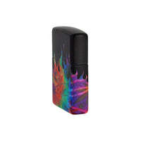 Zippo Lighter - Blazing Leaf Design