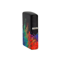 Zippo Lighter - Blazing Leaf Design