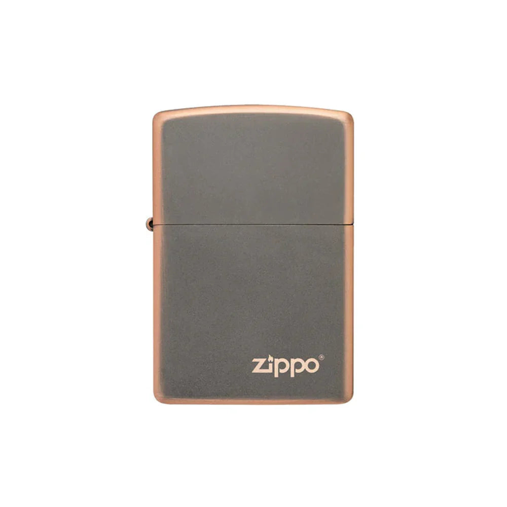 Zippo Lighter -  Rustic Bronze Zippo Logo