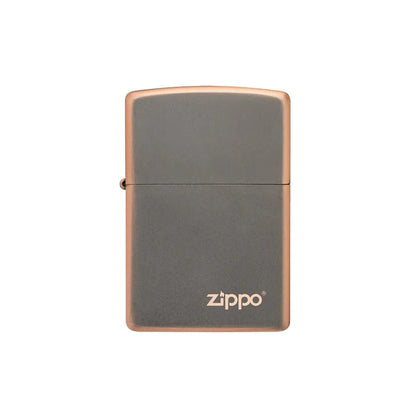 Zippo Lighter -  Rustic Bronze Zippo Logo