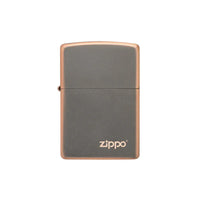 Zippo Lighter -  Rustic Bronze Zippo Logo