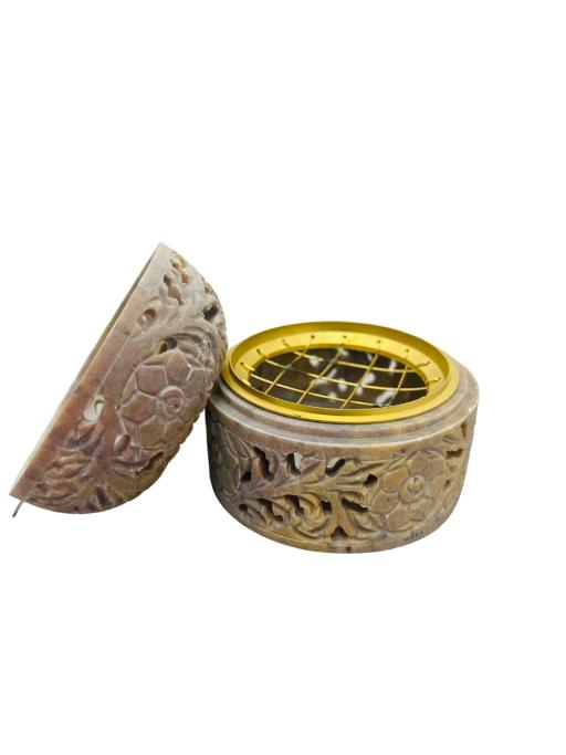 ZenN - Leaf Design w/ Brass Jali Charcoal Burner