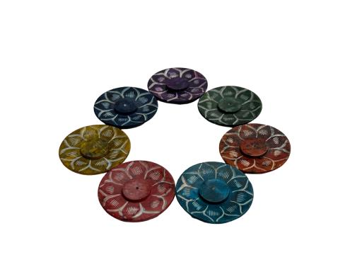 ZenN - Seven Chakras Colours w/ Engraved Lotus Ash Catcher
