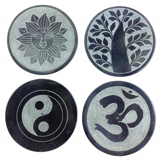 ZenN - Om, Sun, Yin Yang & Tree Of Life Design Round Ash Catcher