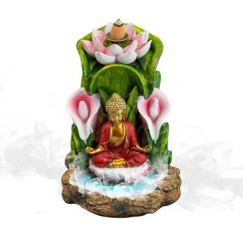 ZenN - Buddha w/ Lotus Backflow Incense Burner 5.6x4.5x5.4”