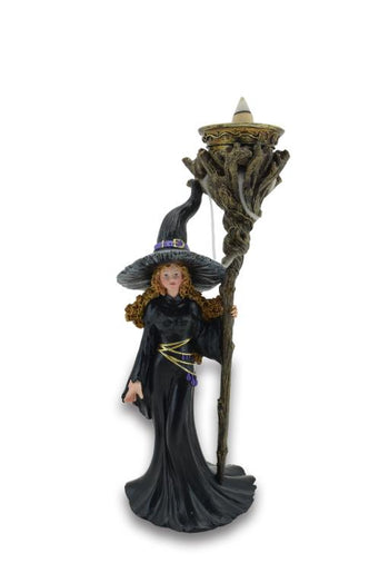ZenN - Standing Witch Backflow Incense Burner 3.7x2.8x9”