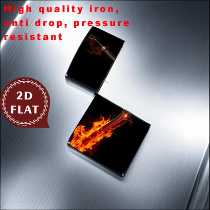 2D Flat Flames Fantasy Sword Lighter Shell