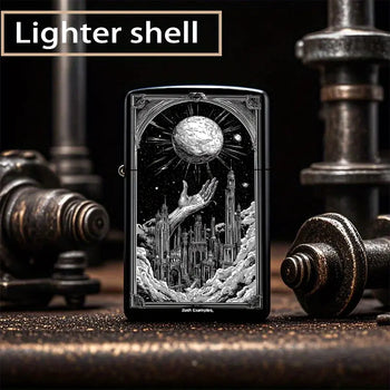 2D Enchanted Castle & Moonlight Scene Lighter Case