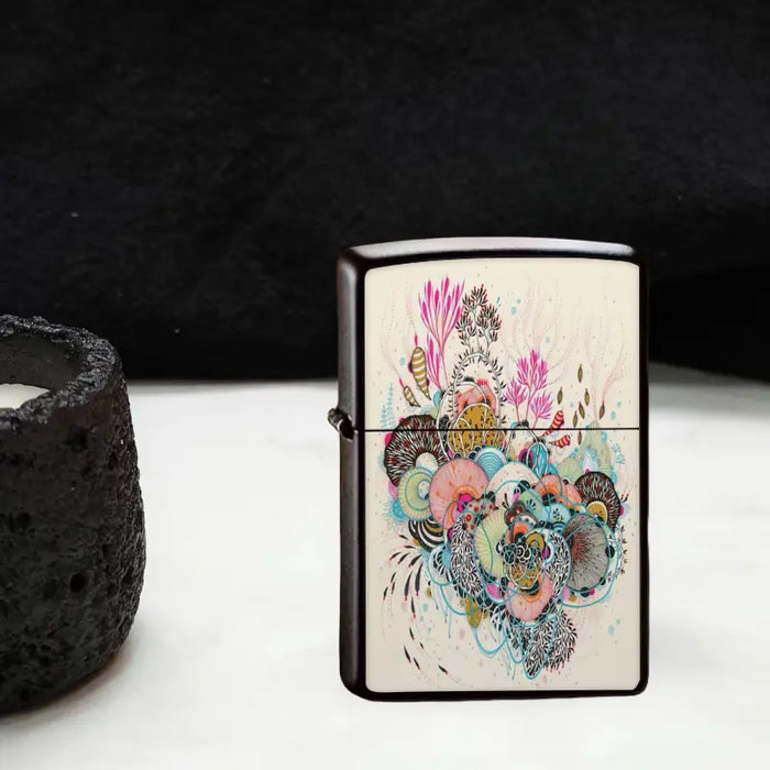 Artistic Floral Pattern Refillable Lighter Shell