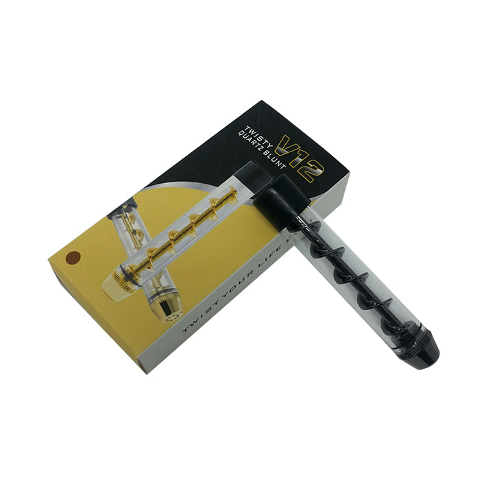 4" Glass Twisty Blunt V12 Dry Herb