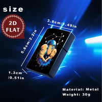 2D Retro Cosmic Elements Abstract Human Figures Lighter Shell
