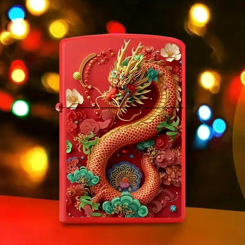 Stylish Red Painted Metal Lighter Case - Canvape.com