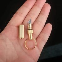 Mini Brass Keychain Pocket Knife