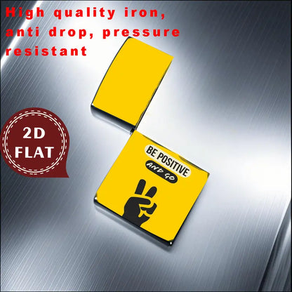 Retro Inspirational Quote & Peace Sign Pattern Lighter Shell