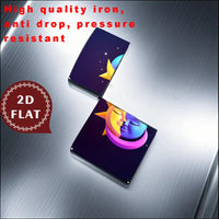 2D Flat Celestial Faces Kissing Retro Lighter Shell