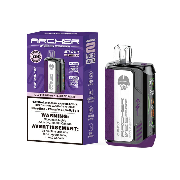 [CLEARANCE] VAPMOD Archer 2.5 25000 Puff Rechargeable Disposable Vape 20ml