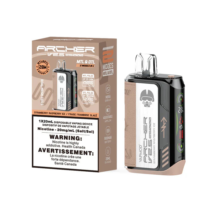 [CLEARANCE] VAPMOD Archer 2.5 25000 Puff Rechargeable Disposable Vape 20ml