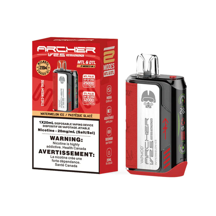 [CLEARANCE] VAPMOD Archer 2.5 25000 Puff Rechargeable Disposable Vape 20ml
