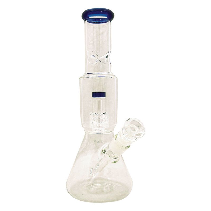 12" Beaker Base Glass Bong Tire Percolator with Inline Ash Catcher