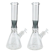14″ 7mm Beaker Bong w/ Coloured Neck