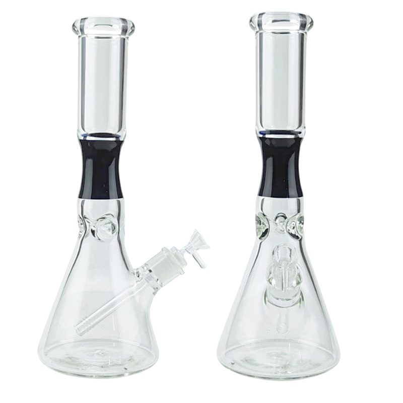 14″ 7mm Beaker Bong w/ Coloured Neck