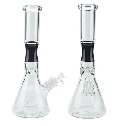 14″ 7mm Beaker Bong w/ Coloured Neck