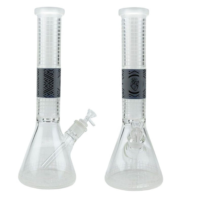 14″ 7mm Deep Sand Blasting Beaker Glass Bong