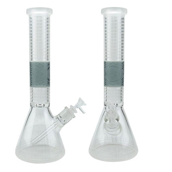 14″ 7mm Deep Sand Blasting Beaker Glass Bong