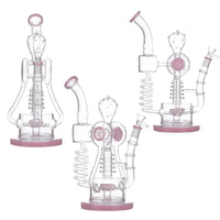 13″ Double Hopper Recycler Glass Bong