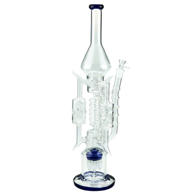 19″ 5mm 4-Cylinder Recycler Glass Bong