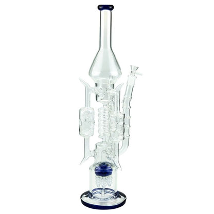19″ 5mm 4-Cylinder Recycler Glass Bong