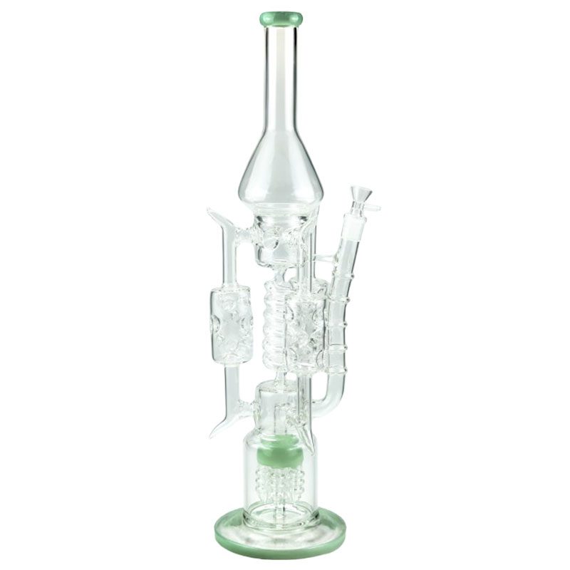 19″ 5mm 4-Cylinder Recycler Glass Bong