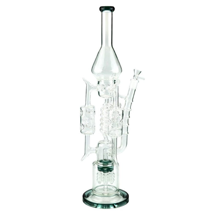 19″ 5mm 4-Cylinder Recycler Glass Bong