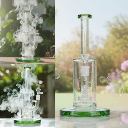 Xtreme - 10" Matrix Percolator Glass Water Bong w/ Colour Edge