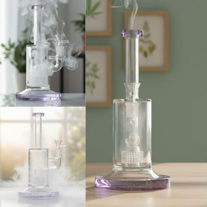 Xtreme - 10" Matrix Percolator Glass Water Bong w/ Colour Edge