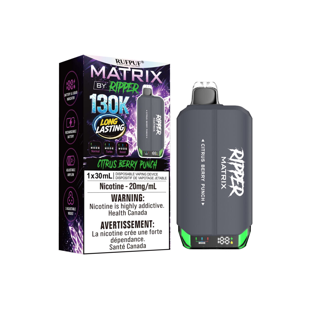 Rufpuf Ripper Matrix Disposable Vape 30mL